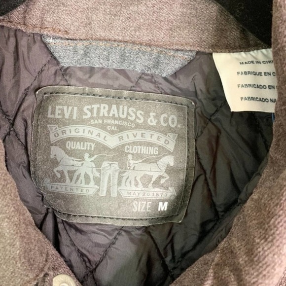 Levi's Bomber Jacket Men's Med Snap Button - Picture 2 of 6
